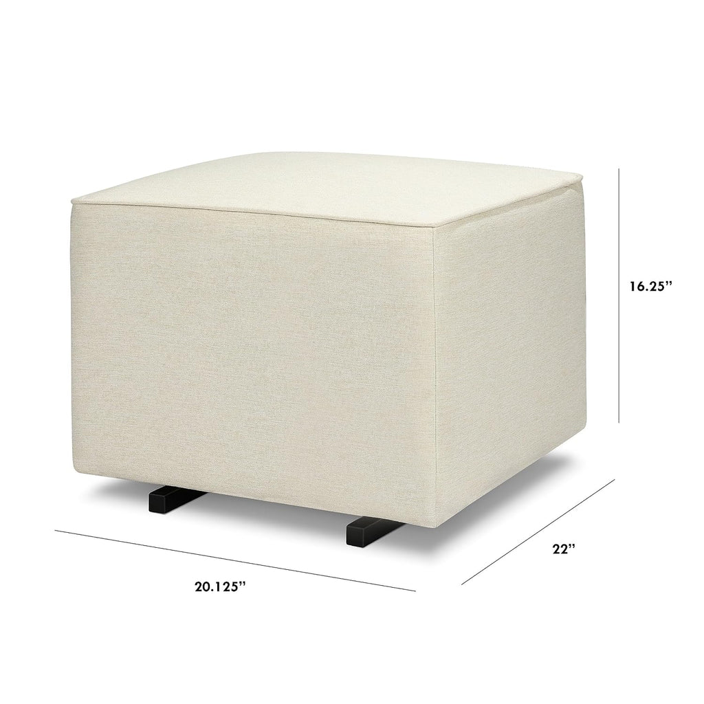Davinci Universal Gliding Ottoman in Vanilla, GREENGUARD Gold & CertiPUR-US Certified