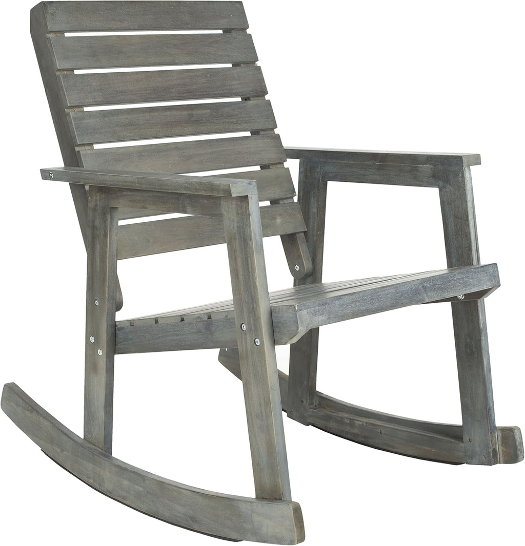 SAFAVIEH Outdoor Collection Alexei Ash Grey Rocking Chair