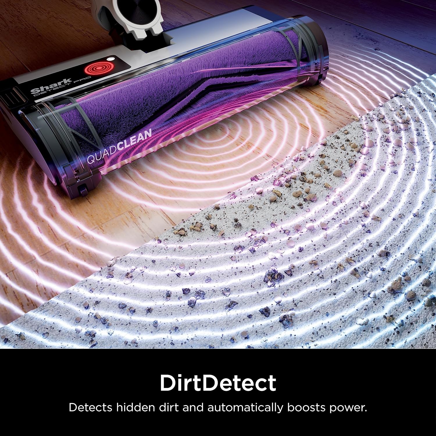 Shark R-IW1111 Detect Pro Cordless HEPA QuadClean Multi-Surface Stick Vacuum, Grey/Brass - Certified Refurbished