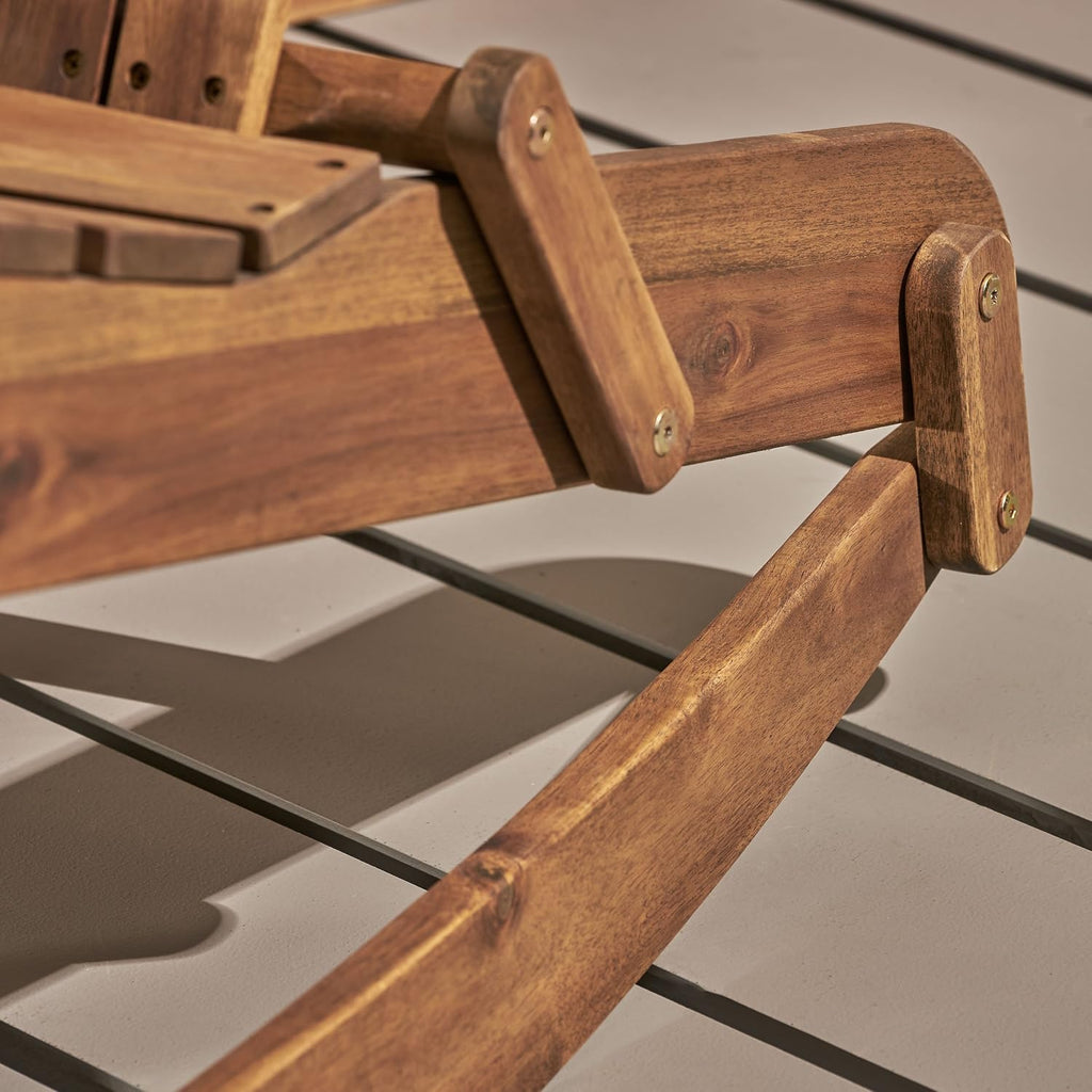 Christopher Knight Home Malibu Outdoor Acacia Wood Adirondack Rocking Chair, Natural Stained