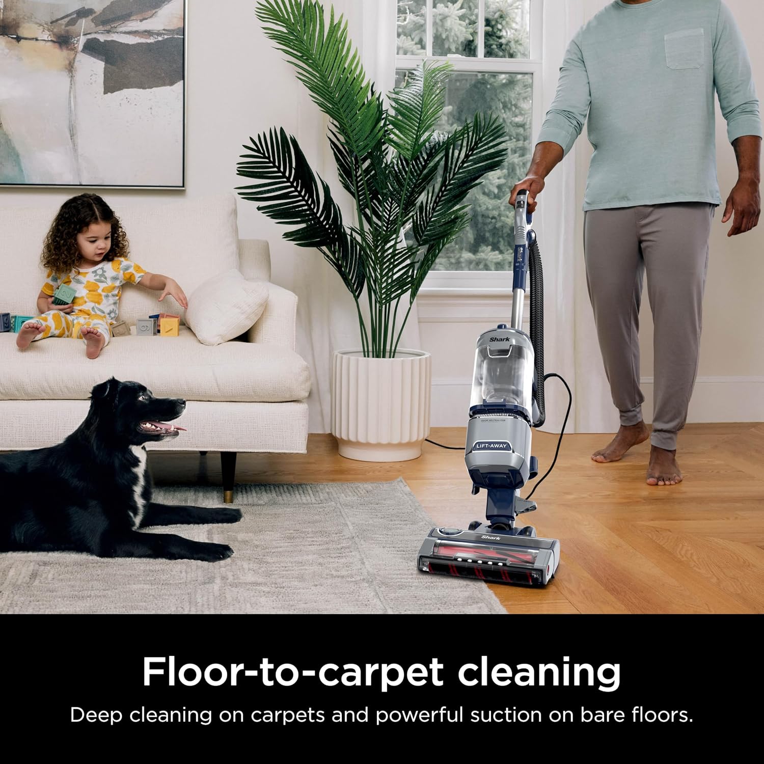 Shark Pet Performance Plus Lift-Away Upright Vacuum with DuoClean & Odor Neutralizer Technology, Anti-Allergen Complete Seal Technology & HEPA Filter, Navy/Silver (Renewed)