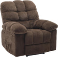 Oversized Swivel Rocker Recliner Chair for Adults, Ergonomic 360° Nursery Swivel Rock Recliner,Extra Wide Manual Recliner with Upholstery Overstuffed Soft Rocking Sofa Chair for Ultimate Comfort,Brown