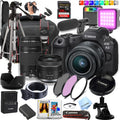 Canon EOS R5 45 MP Full-Frame Mirrorless Camera with 24-50mm & 75-300mm Lenses + 128GB Extreme Card + Case+ Microphone + RGB Video Light + Tripod + More (Content Creator Bundle) (Renewed)
