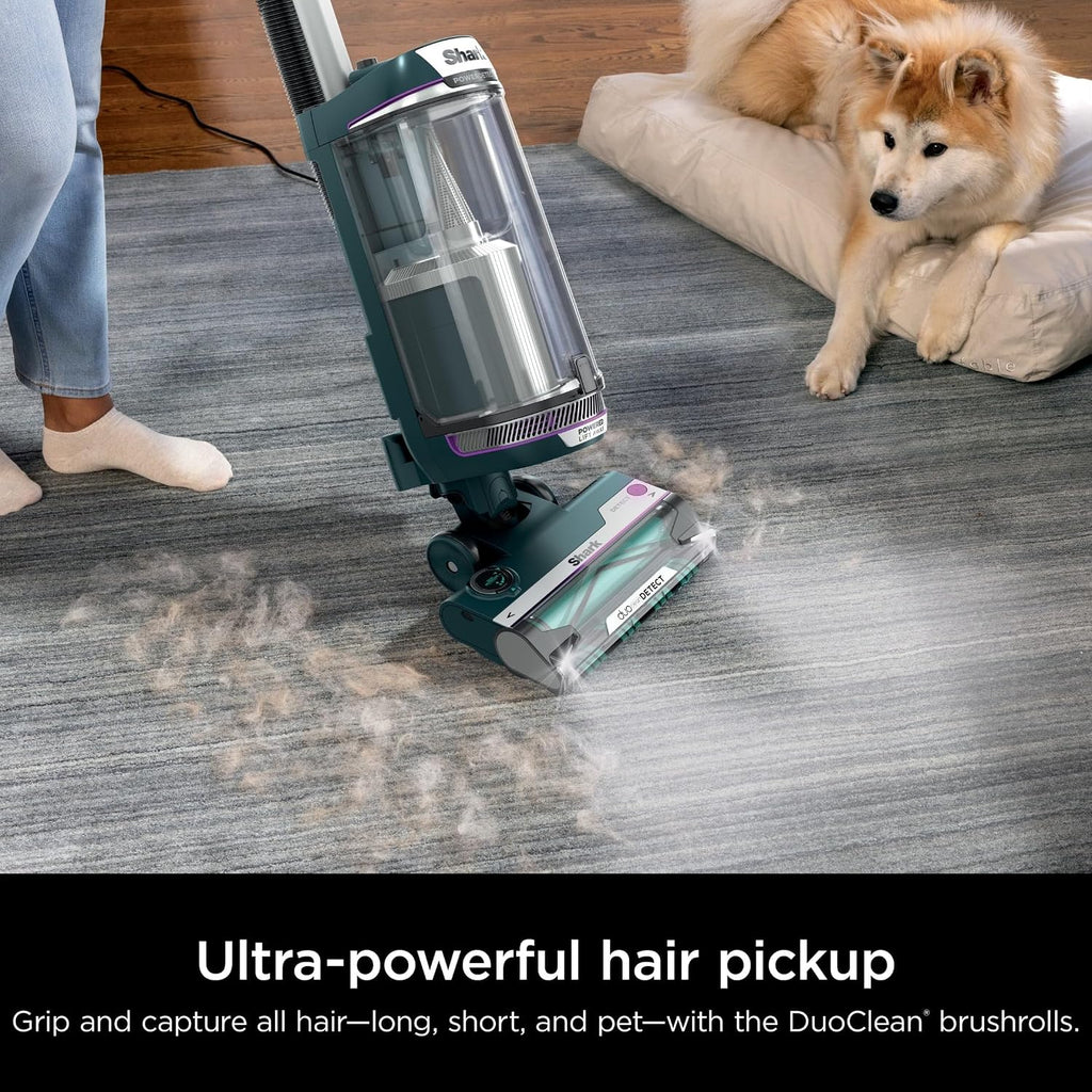 SHARK AZ4000 POWERDETECT Upright Vacuum Cleaner with DuoClean Technology, Odor Neutralizer Technology, Powered Lift-Away, Self Cleaning Brushroll, Anti-Allergen Complete Seal, XL Dustcup (Renewed)