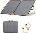 200 Watt Bifacial Portable Solar Panel, 20V Foldable Solar Charger for Power Station, IP68 Waterproof, 23.5% High Efficiency with 2 Sturdy Kickstands for RV Camping Off-Grid Blackouts