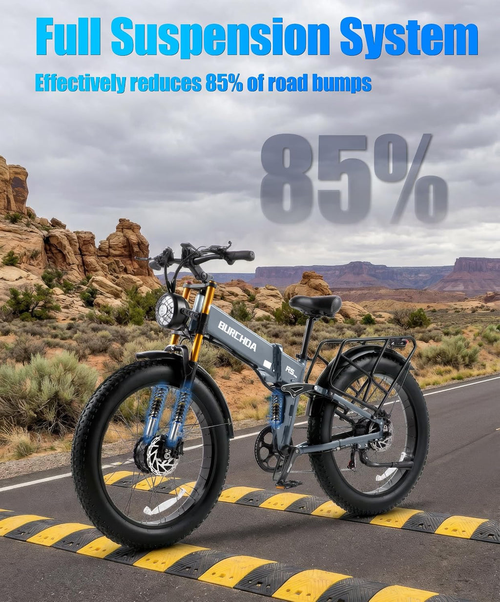 2026 Dual Motor Electric Bike for Adults AWD 5000W/3000W Peak 40 MPH/30 MPH E Dirt Bike, 52V/48V Removable Battery 65/80/150 Miles Max Long Range with Full Suspension 26' Fat Tires Mountain Bike