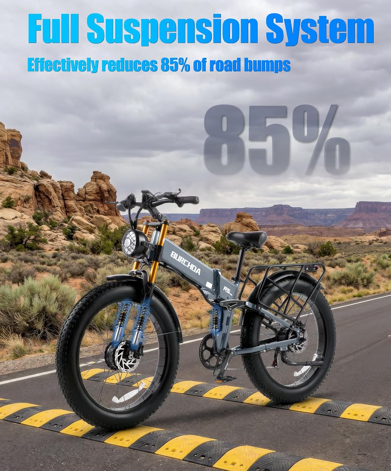 2026 Dual Motor Electric Bike for Adults AWD 5000W/3000W Peak 40 MPH/30 MPH E Dirt Bike, 52V/48V Removable Battery 65/80/150 Miles Max Long Range with Full Suspension 26' Fat Tires Mountain Bike