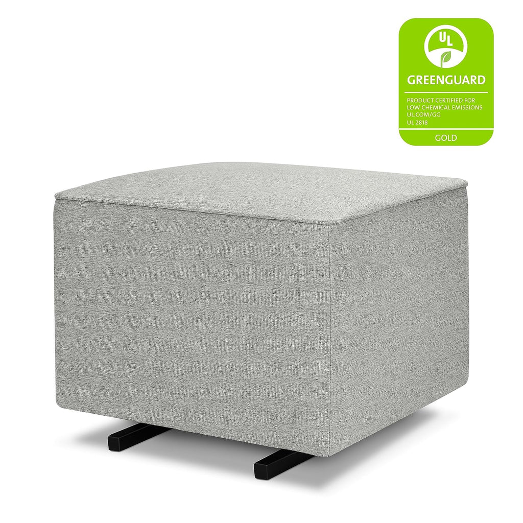 Davinci Universal Gliding Ottoman in Frost Grey, GREENGUARD Gold & CertiPUR-US Certified