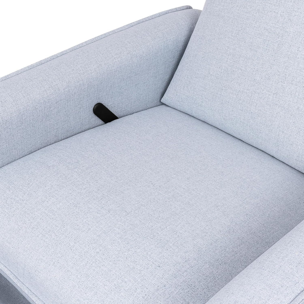 Davinci Penny Recliner and Swivel Glider in Performance Chambray Eco-Twill, GREENGUARD Gold and CertiPUR-US® Certified, Eco-Performance Fabric, Water Repellent & Stain Resistant