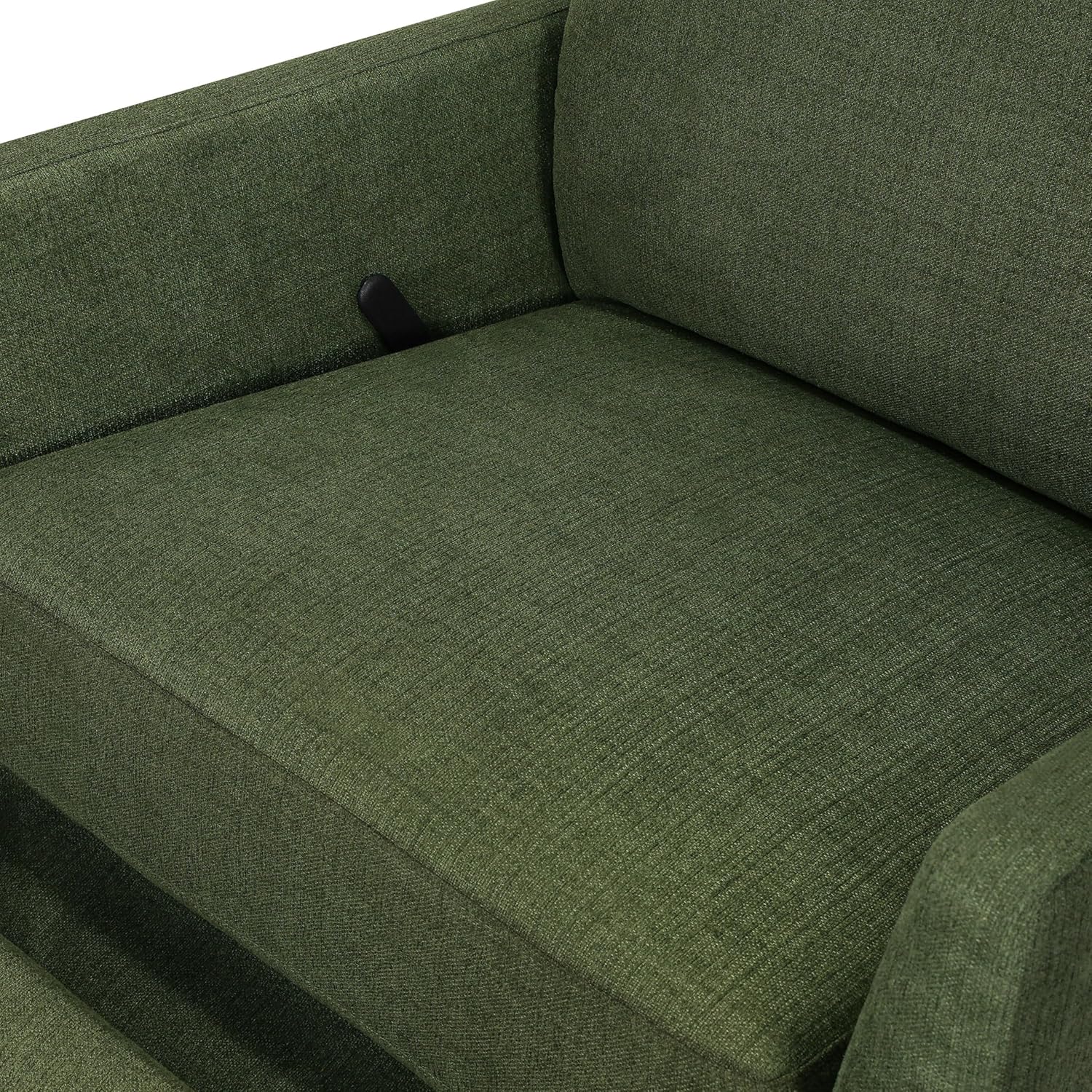 Carter's by Davinci Ethan Swivel Recliner in Performance Forest Green Linen, GREENGUARD Gold & CertiPUR-US® Certified