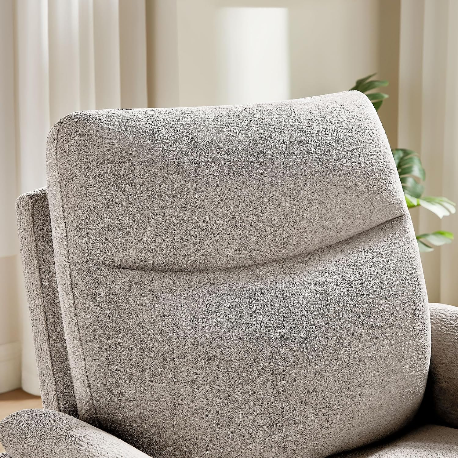 VANOMi Power Recliner Chair Swivel Glider, Electric Rocking Recliner Chairs with USB and Type-C Ports, Nursery Chair Recliner for Living Room, Bedroom, Apartment（Camel）