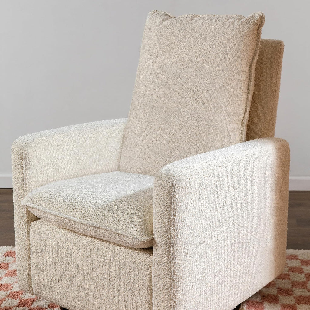 Babyletto Cali Pillowback Swivel Glide in Boucle, Greenguard Gold and CertiPUR-US Certified